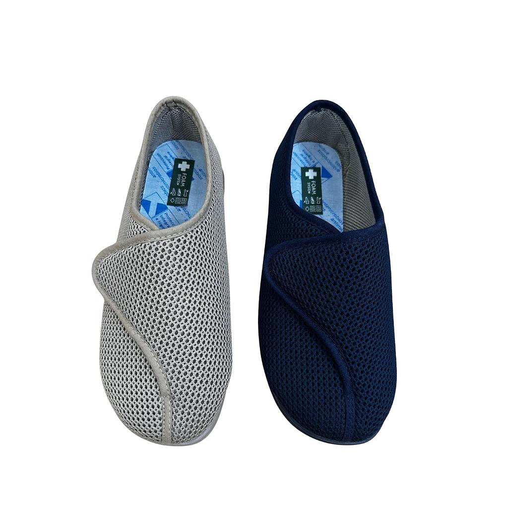 Damespantoffels met 1 klittenbandsluiting