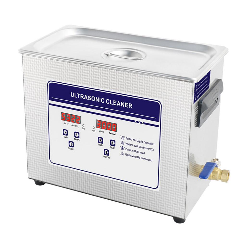 Digitale ultrasone reiniger met afvoer - 6,5 liter